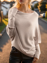 Load image into Gallery viewer, Texture Round Neck Long Sleeve Sweater