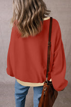 Load image into Gallery viewer, Contrast Round Neck Long Sleeve Sweatshirt