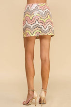 Load image into Gallery viewer, CS3708-Multi Color Sequin Skirt: Pink / S