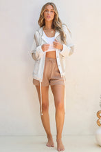 Load image into Gallery viewer, Drawstring Color Block Long Sleeve Jacket