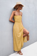 Load image into Gallery viewer, Strapless Split Maxi Dress