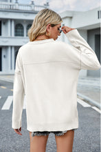 Load image into Gallery viewer, Round Neck Dropped Shoulder Sweater