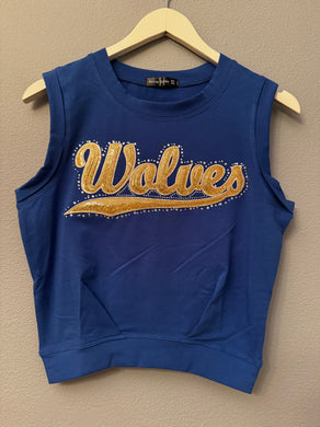 Wolves Sequin Gold Yoga Top *PRE-ORDER*