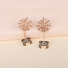 Load image into Gallery viewer, Spider Rhinestone Alloy Earrings