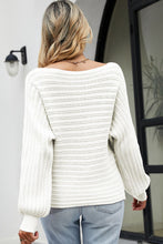 Load image into Gallery viewer, Boat Neck Batwing Sleeve Sweater