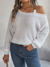 Load image into Gallery viewer, Asymmetrical Neck Long Sleeve Sweater