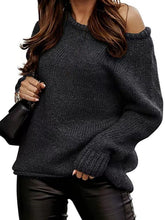 Load image into Gallery viewer, One Shoulder Long Sleeve Sweater