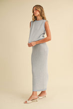 Load image into Gallery viewer, SWEATER SLEEVELESS TOP AND MAXI PENCIL SKIRT SET
