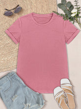 Load image into Gallery viewer, Round Neck Short Sleeve T-Shirt