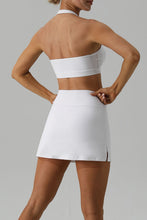 Load image into Gallery viewer, Halter Neck Tank and Slit Skirt Active Set