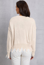 Load image into Gallery viewer, Lip Fringe Round Neck Sweater