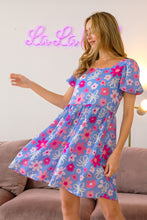 Load image into Gallery viewer, BiBi Floral Puff Sleeve Mini Dress