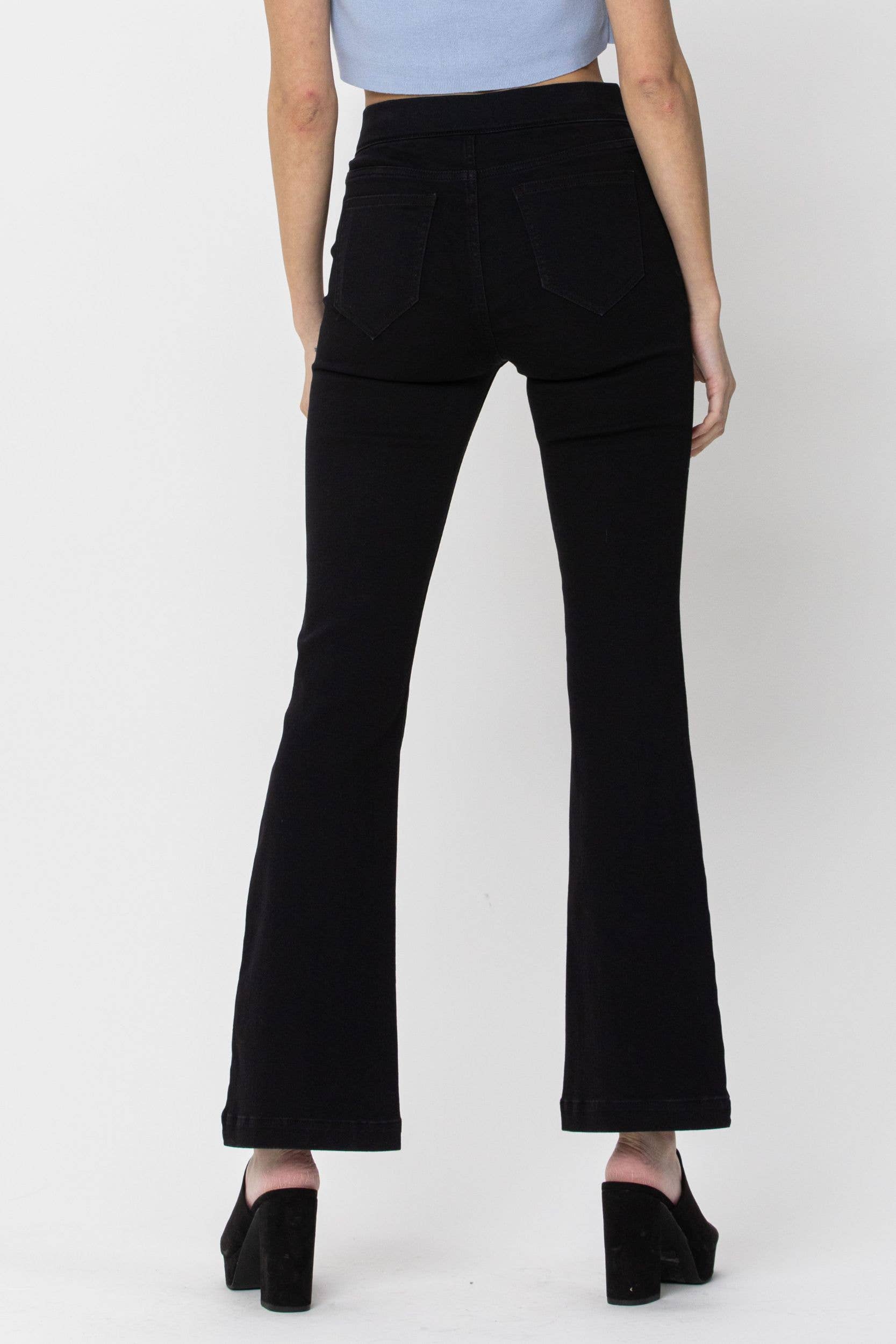 *SALE* Cello Black Petite Flare Jegging