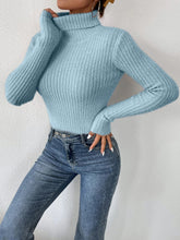 Load image into Gallery viewer, Ribbed Turtleneck Long Sleeve Sweater