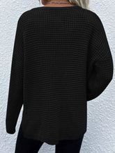 Load image into Gallery viewer, Notched Long Sleeve Sweater