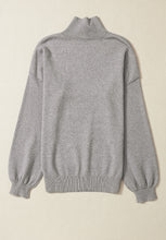 Load image into Gallery viewer, Mock Neck Dropped Shoulder Sweater