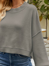 Load image into Gallery viewer, Round Neck Lantern Sleeve Sweater