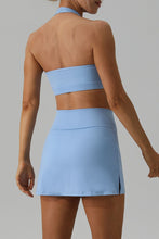 Load image into Gallery viewer, Halter Neck Tank and Slit Skirt Active Set