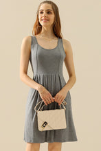 Load image into Gallery viewer, Doublju Full Size Round Neck Ruched Sleeveless Dress with Pockets