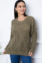 Load image into Gallery viewer, Round Neck Dropped Shoulder Sweater