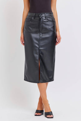 Cello High Rise Midi Skirt with Front Slit/S