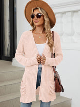 Load image into Gallery viewer, Pocketed Open Front Long Sleeve Cardigan