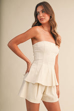 Load image into Gallery viewer, PEPLUM TUBE TOP AND SHORTS