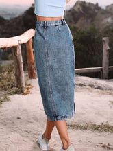 Load image into Gallery viewer, Button Down Denim Skirt