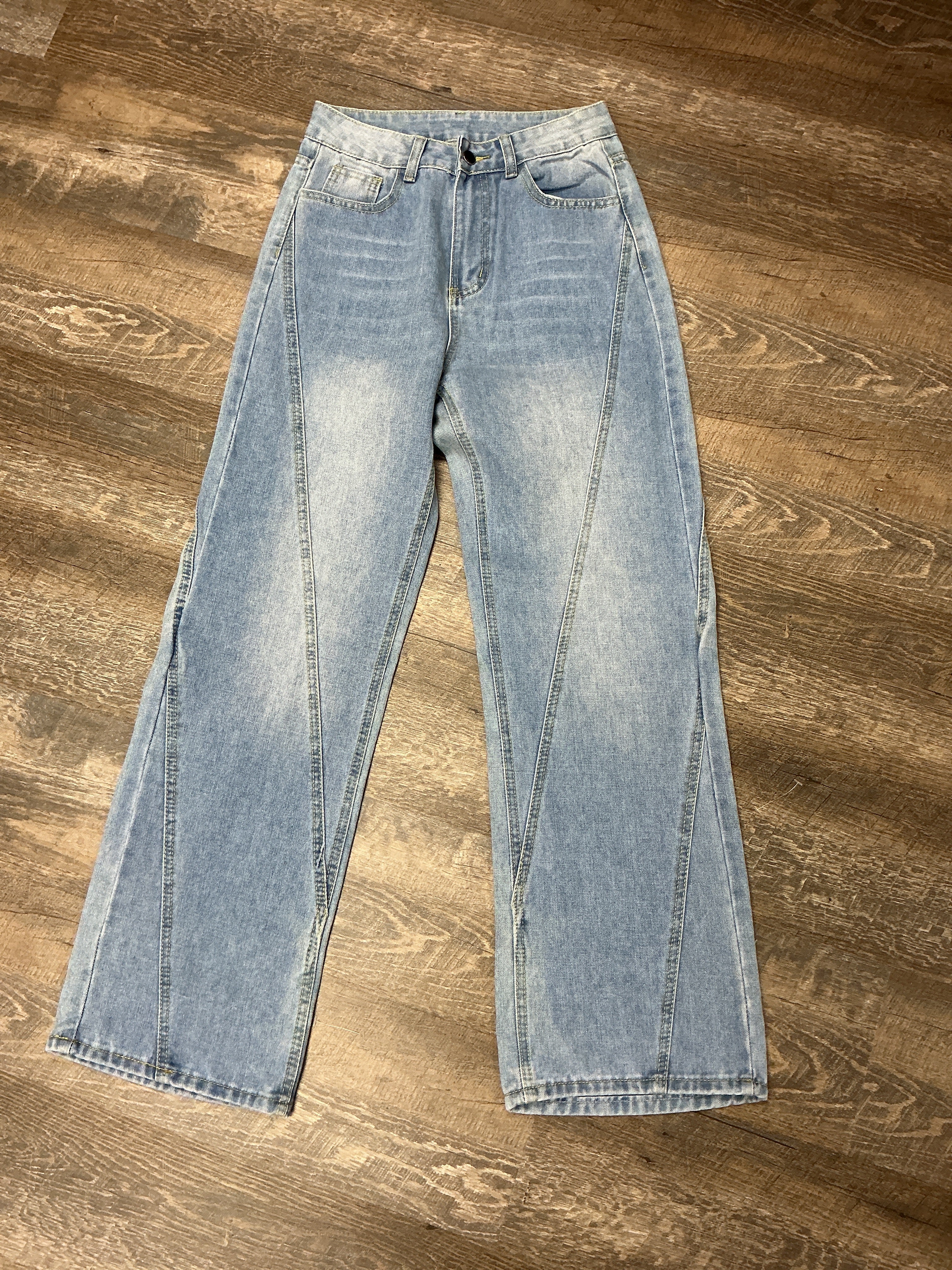 *Sale* Denim Wide Leg Jeans - Denim Blue