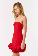 Load image into Gallery viewer, Puffy Ruffled Tube Mini Dress with Lining Short Ins: Pink / M