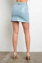 Load image into Gallery viewer, IS3069 Sequin stretch denim mini skirt