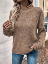 Load image into Gallery viewer, Roll Hem Drop Shoulder Sweater