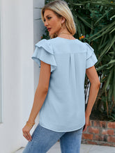 Load image into Gallery viewer, V-Neck Flounce Sleeve Blouse