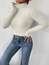 Load image into Gallery viewer, Ribbed Turtleneck Long Sleeve Sweater