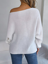 Load image into Gallery viewer, One-Shoulder Lantern Sleeve Sweater