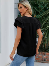 Load image into Gallery viewer, V-Neck Flounce Sleeve Blouse