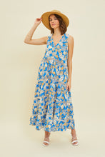 Load image into Gallery viewer, HEYSON Full Size Printed Crochet Trim Maxi Dress