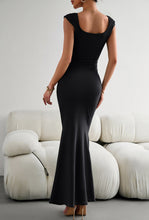 Load image into Gallery viewer, Cap Sleeve Scoop Neck Maxi Dress