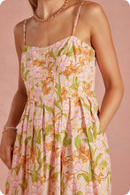Load image into Gallery viewer, Bloom Meadow Sleeveless Pleat Midi Dress
