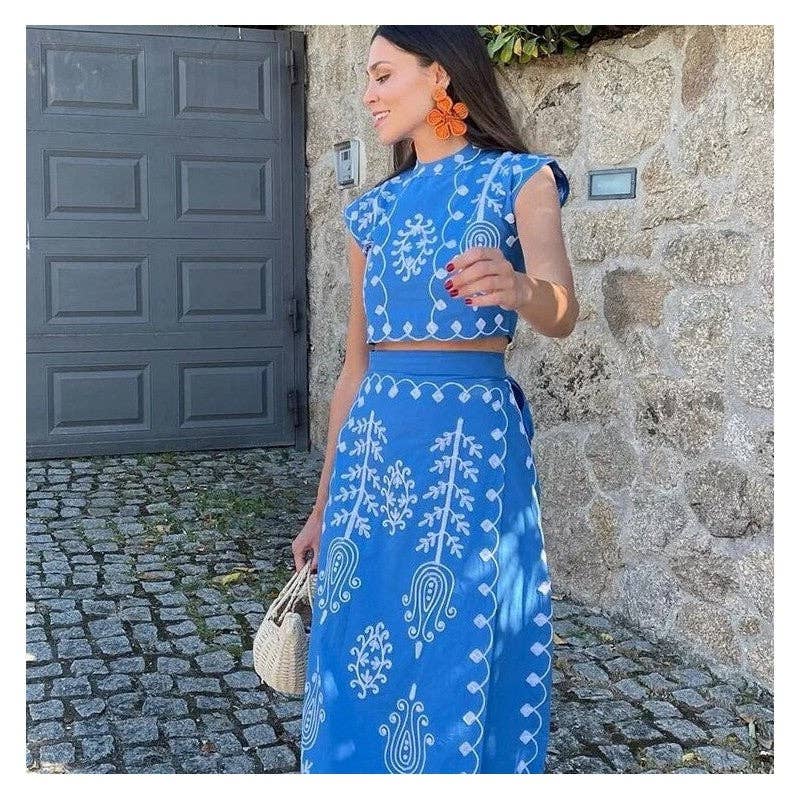 Chic Bloom Two-Piece Ensemble