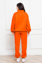 Load image into Gallery viewer, Half Zip Long Sleeve Sweatshirt and Pants Set