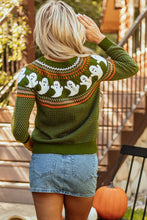 Load image into Gallery viewer, Ghost Round Neck Long Sleeve Sweater