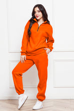 Load image into Gallery viewer, Half Zip Long Sleeve Sweatshirt and Pants Set