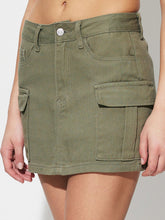 Load image into Gallery viewer, Pocketed Mini Denim Skirt