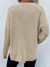 Load image into Gallery viewer, Notched Long Sleeve Sweater