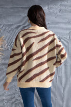 Load image into Gallery viewer, Animal Element Round Neck Dropped Shoulder Sweater