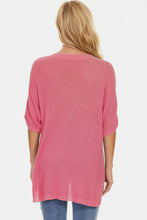 Load image into Gallery viewer, Pocketed V-Neck Half Sleeve Knit Top