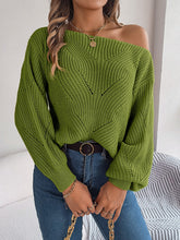 Load image into Gallery viewer, Openwork Long Sleeve Sweater