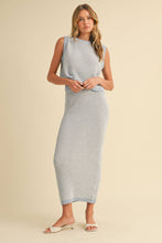 Load image into Gallery viewer, SWEATER SLEEVELESS TOP AND MAXI PENCIL SKIRT SET