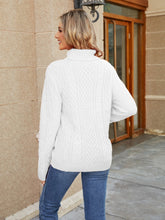 Load image into Gallery viewer, Cable-Knit Mock Neck Sweater